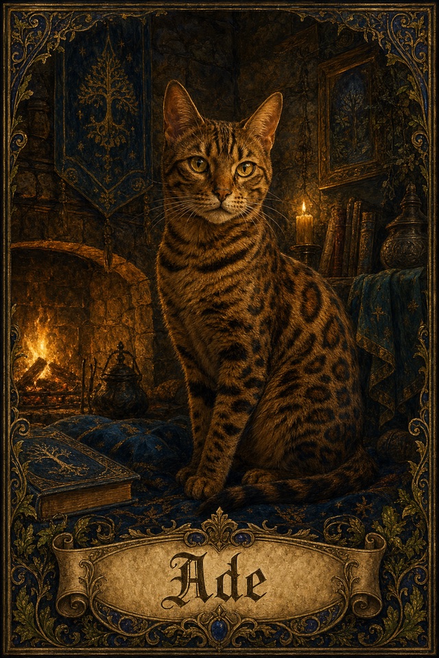 Ade — an illuminated Companion card from Lumen Grimoire