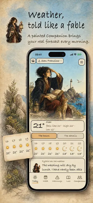 Today’s weather in Pythia’s voice